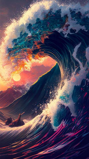 Ocean Wave iPhone Wallpaper 4K