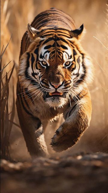 Rage Tiger iPhone Wallpaper 4K