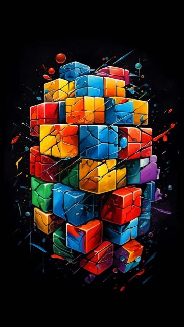 Rectangle Blocks iPhone Wallpaper 4K