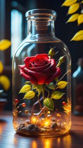 Rose Jar iPhone Wallpaper 4K