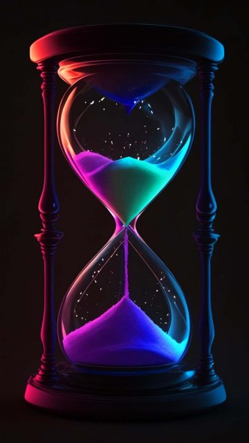 Sand Timer OLED iPhone Wallpaper 4K