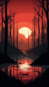 Sunset Reflection iPhone Wallpaper 4K