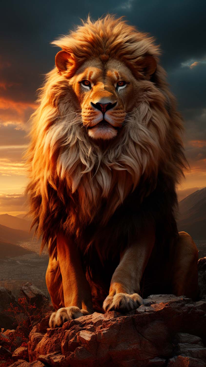 The Lion iPhone Wallpaper 4K
