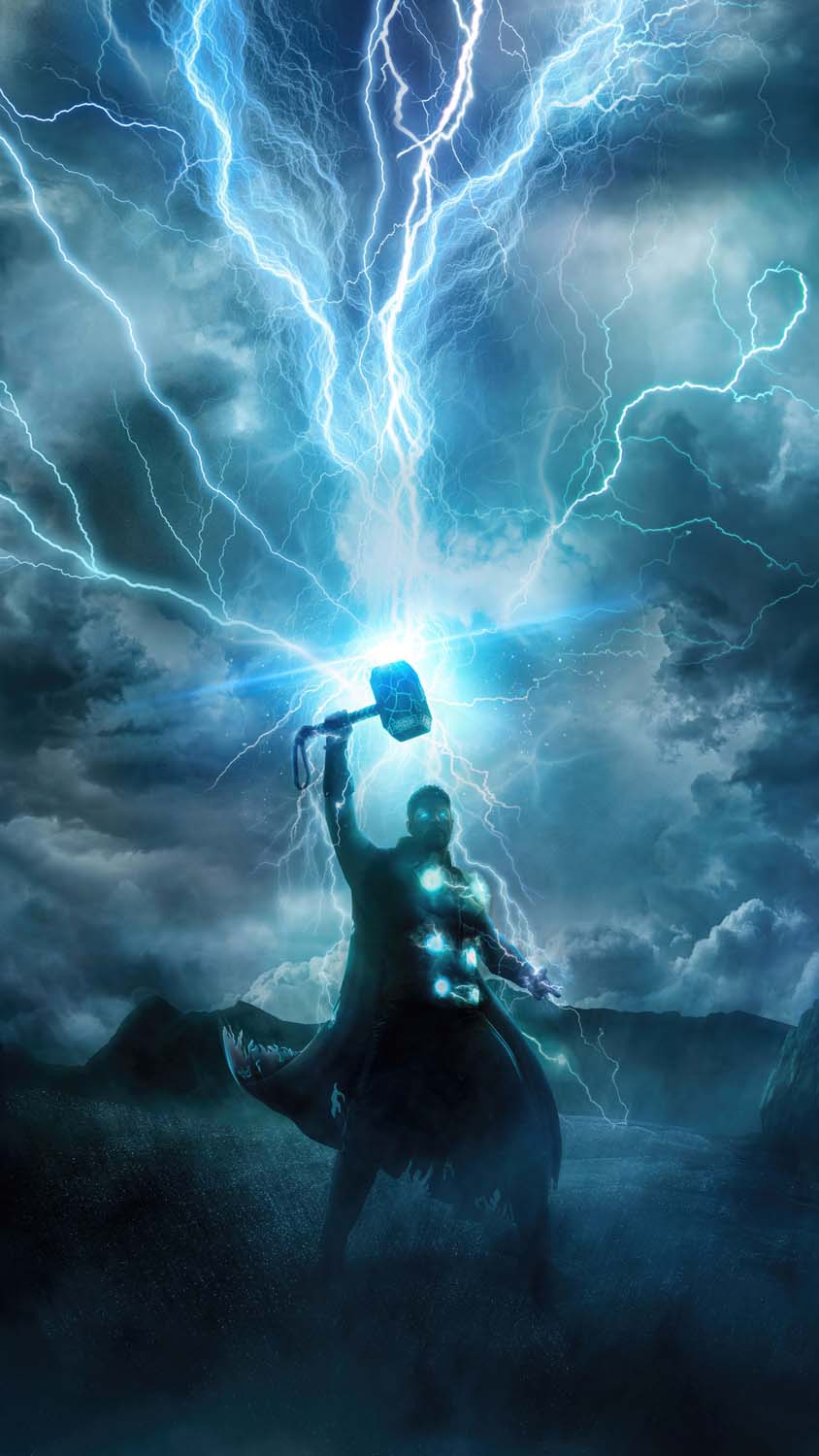 Download One Eyed Marvel Hero Thor Stormbreaker Wallpaper | Wallpapers.com