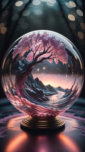 Tree in a Glass Sphere iPhone Wallpaper 4K - iPhone Wallpapers