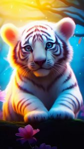 White Lion iPhone Wallpaper 4K