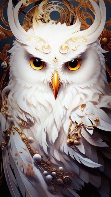 White Owl iPhone Wallpaper 4K