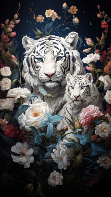 White Tiger iPhone Wallpaper 4K