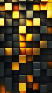 3D Blocks iPhone Wallpaper 4K