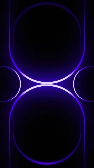 Abstract Neon Oval iPhone Wallpaper 4K