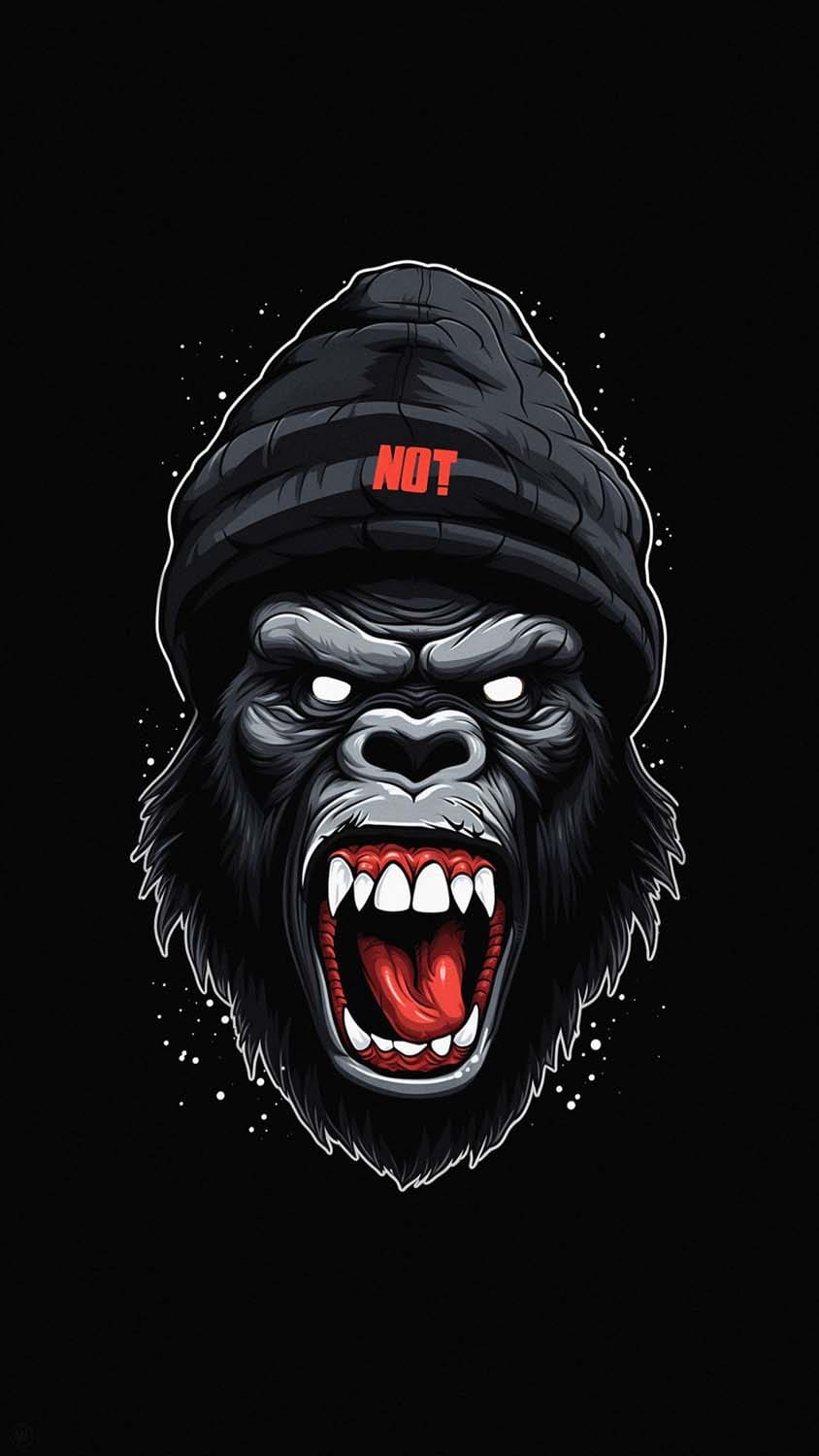 Angry Gorilla iPhone Wallpaper 4K