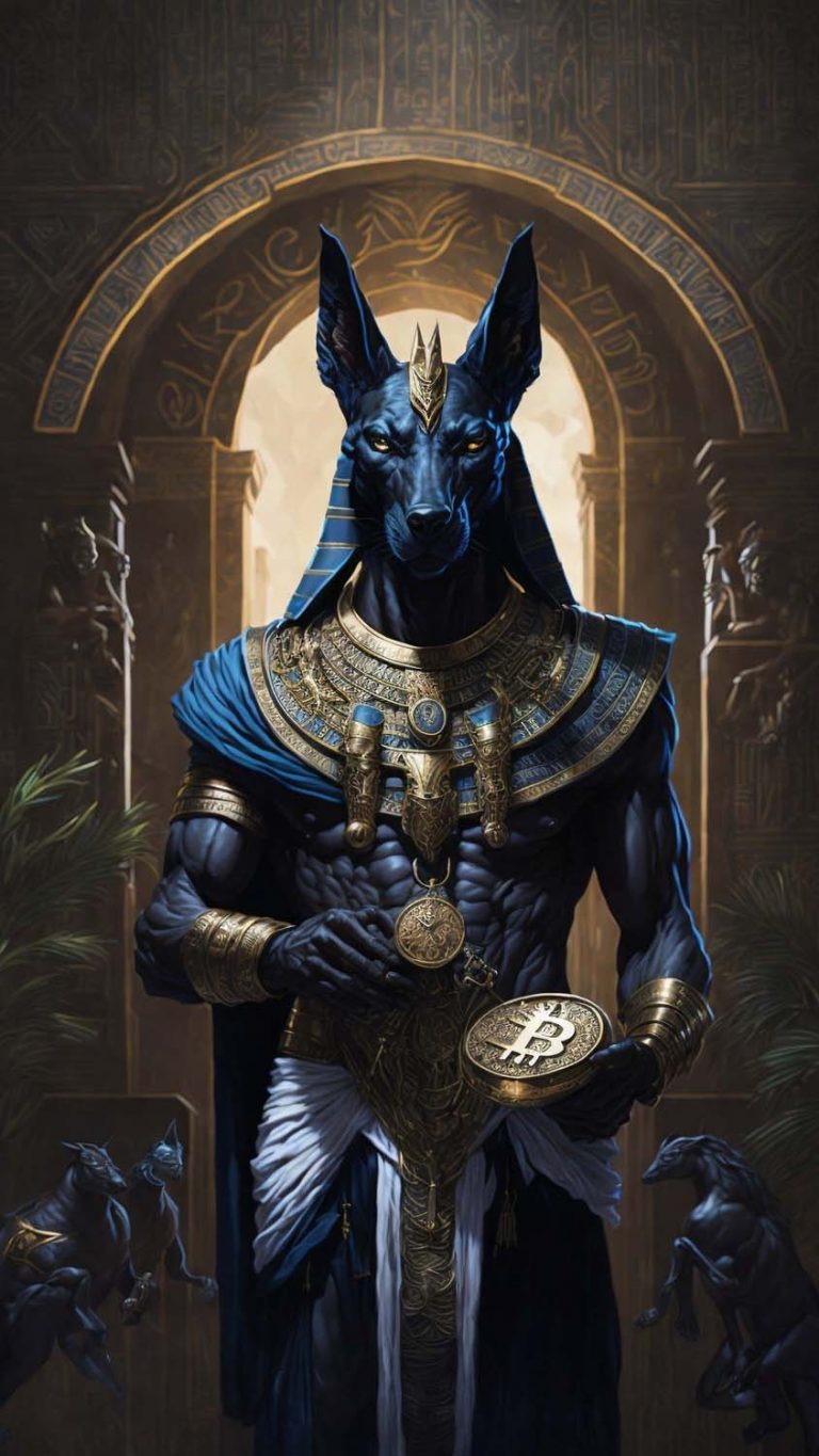 Anubis Bitcoin iPhone Wallpaper 4K - iPhone Wallpapers