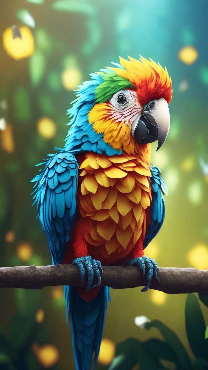 Baby Parrot iPhone Wallpaper 4K