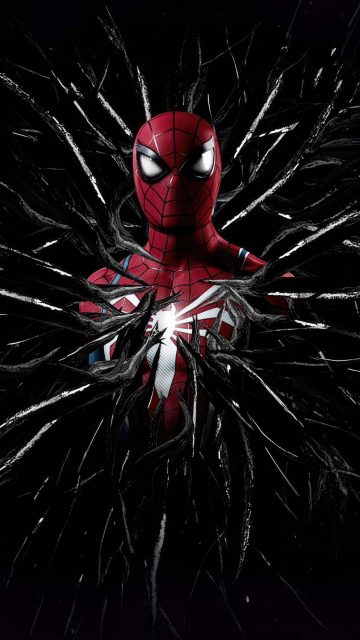 Caught in the Venomous Grasp Spider Man iPhone Wallpaper 4K