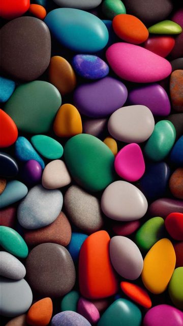 Colorful Pebbles iPhone Wallpaper 4K