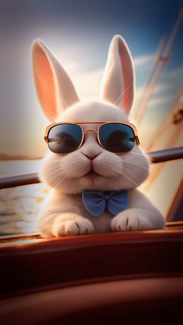 Cool Bunny iPhone Wallpaper 4K