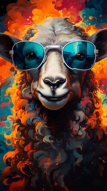 Cool Sheep iPhone Wallpaper 4K