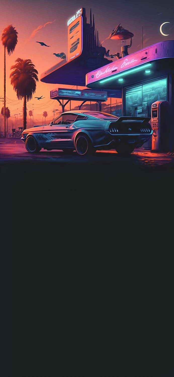 Cyberpunk Car iPhone Wallpaper 4K - iPhone Wallpapers