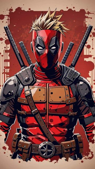 Deadpool Naruto iPhone Wallpaper 4K