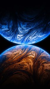 Dual Planet iPhone Wallpaper 4K