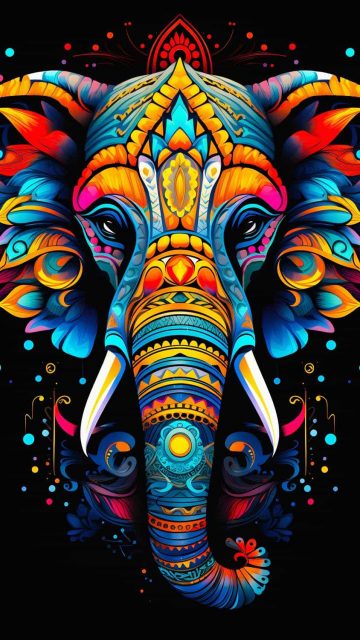 Ganesha Symbol iPhone Wallpaper 4K