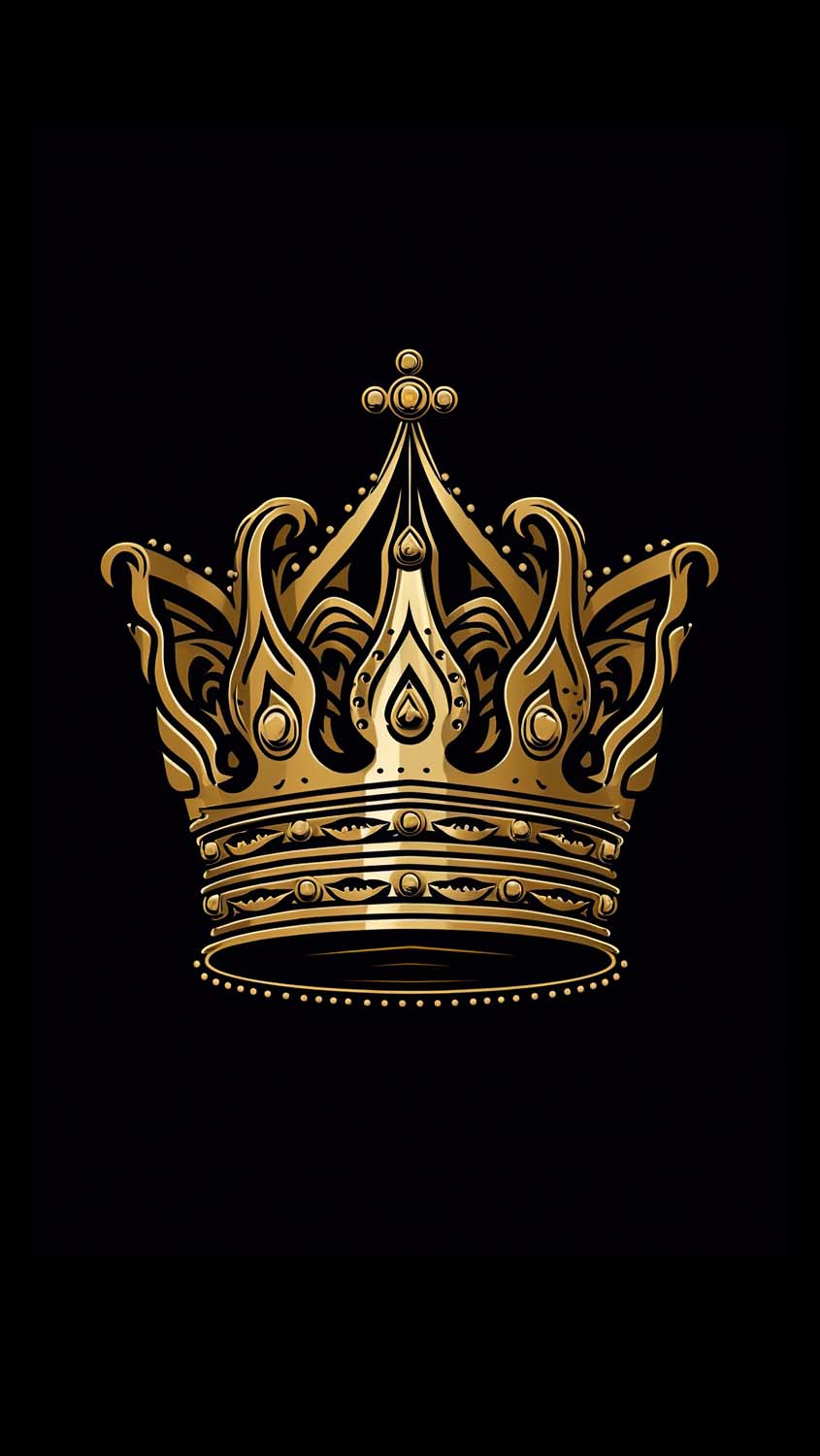 Golden Crown iPhone Wallpaper 4K