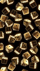 Golden Dices iPhone Wallpaper 4K