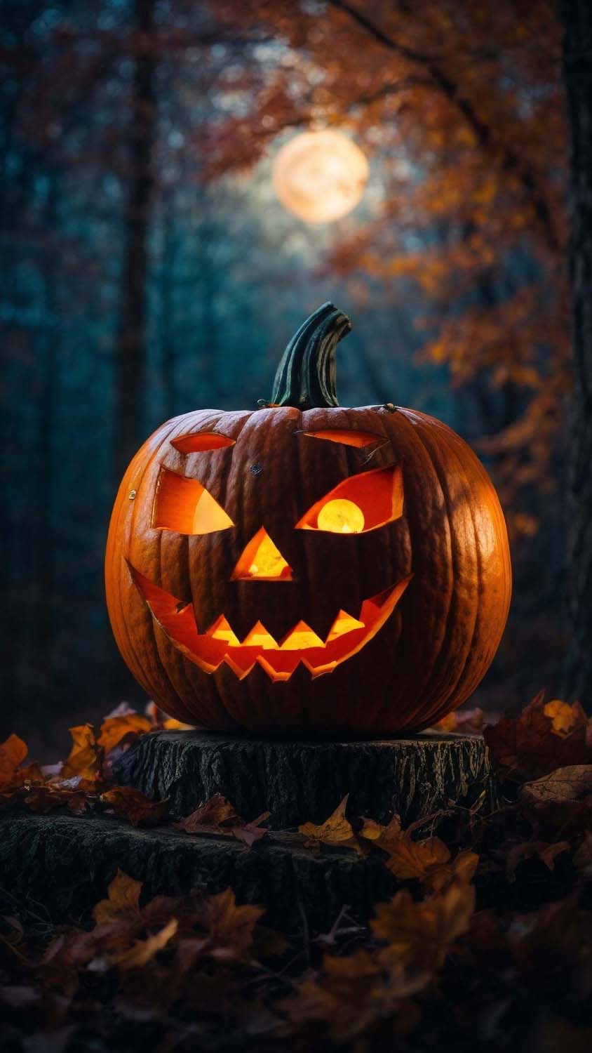 Halloween Pumpkin iPhone Wallpaper 4K