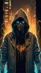 Hoodie Guy Art iPhone Wallpaper 4K