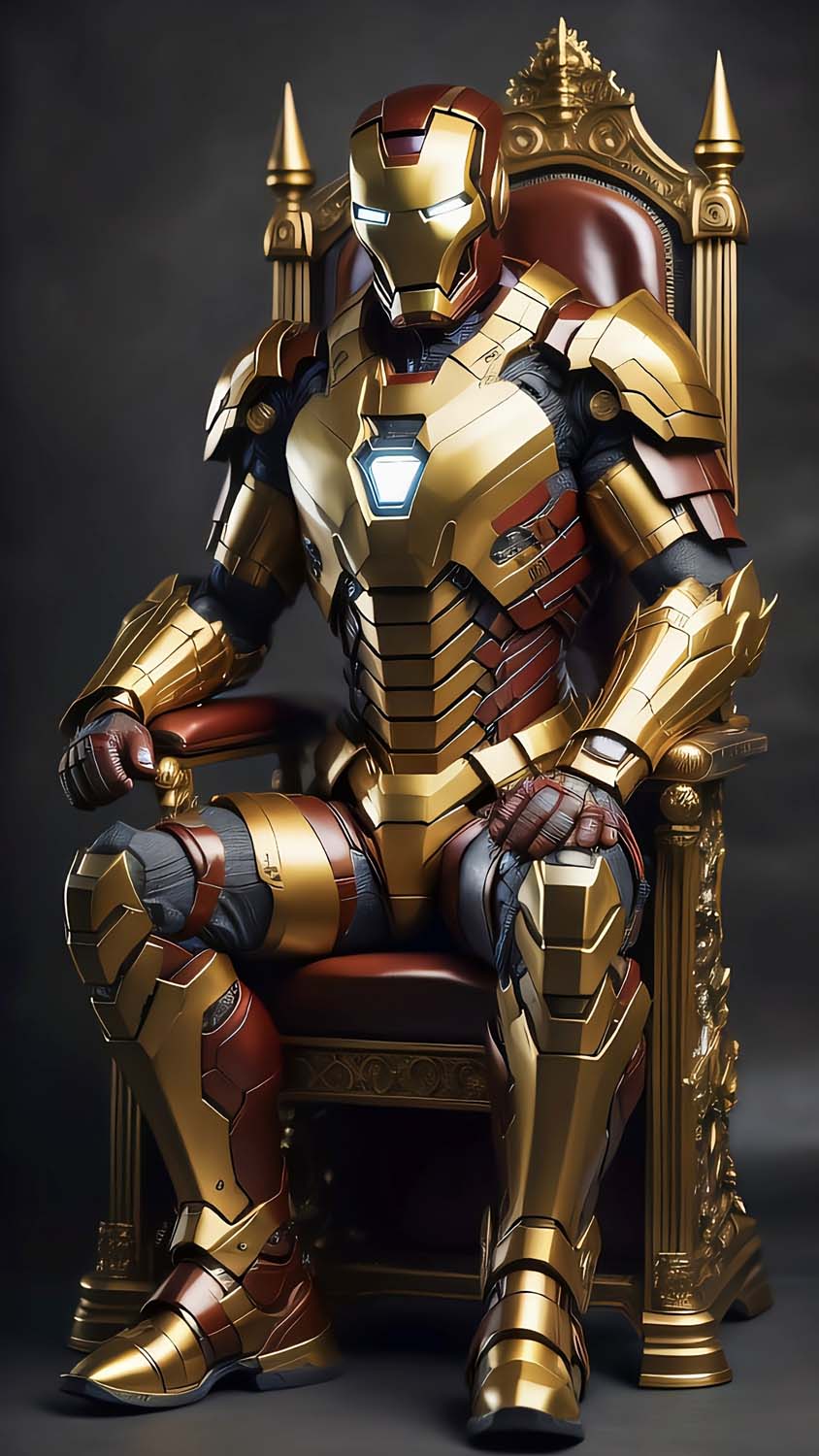 Iron Man Throne iPhone Wallpaper 4K