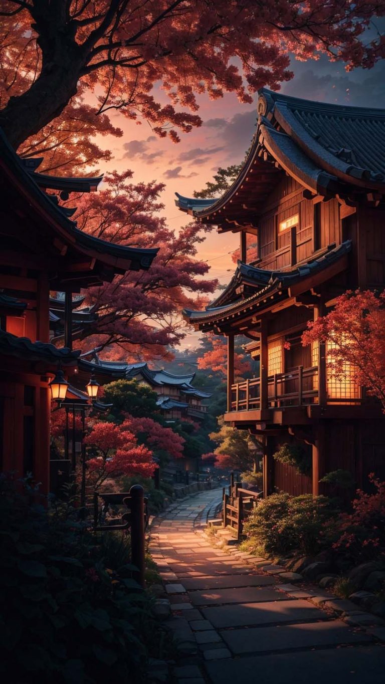 Japan Nature Streets iPhone Wallpaper 4K - iPhone Wallpapers