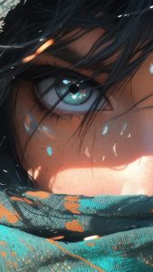 Mirrors of magic delving into girls enchanted eyes iPhone Wallpaper 4K