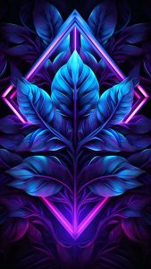 Neon Foliage iPhone Wallpaper 4K
