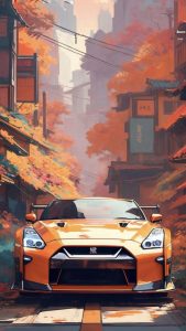 Nissan GTR Japan Art iPhone Wallpaper 4K