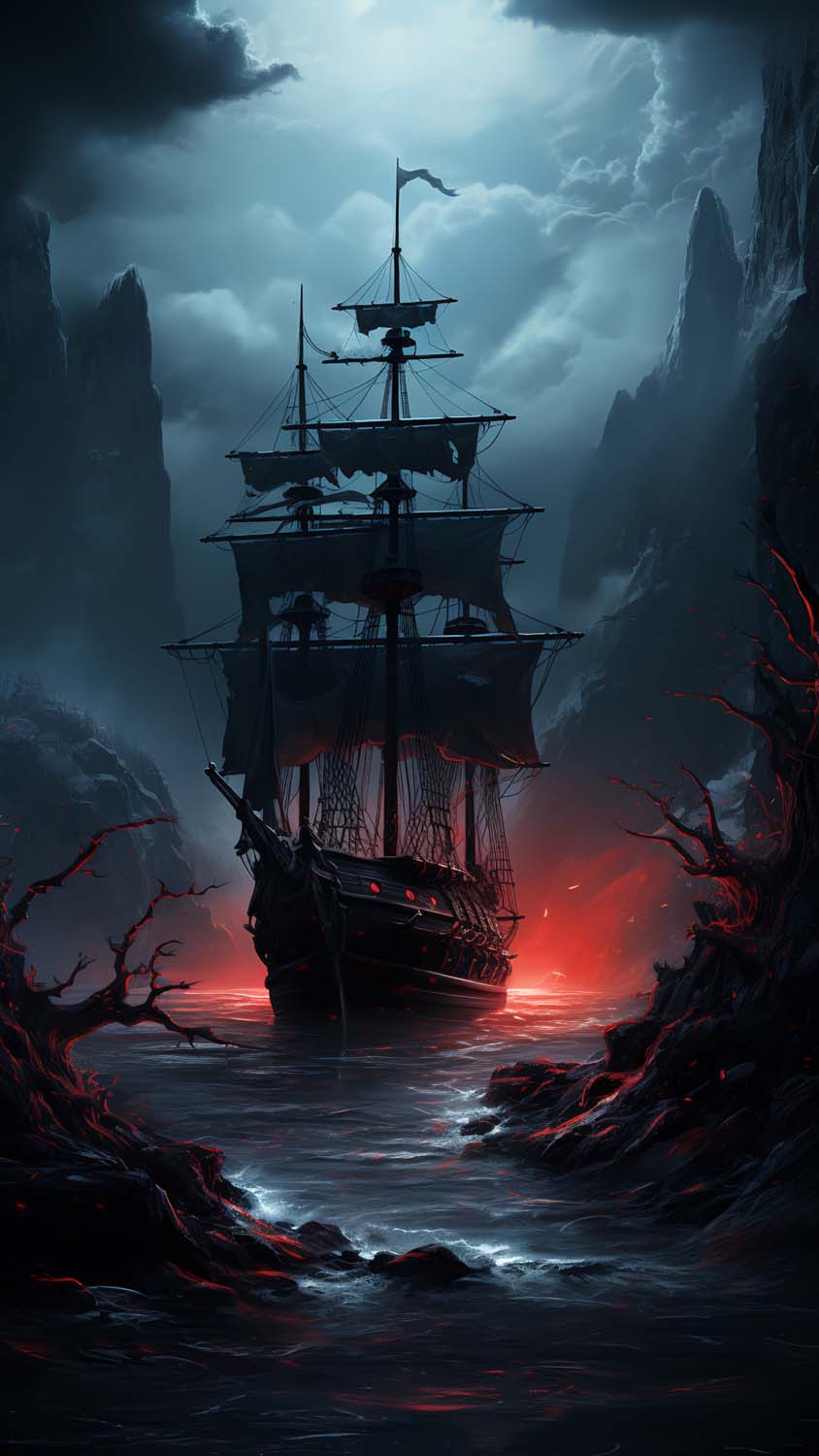 Pirate Ship iPhone Wallpaper 4K