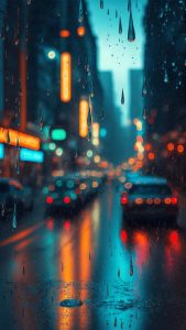 Rain Glass iPhone Wallpaper 4K