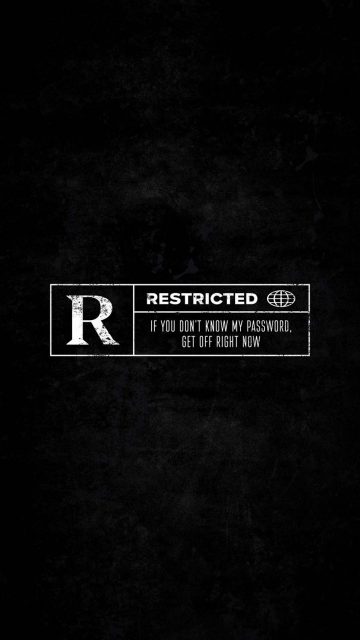 Restricted Access iPhone Wallpaper 4K