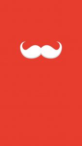Santa Mustache iPhone Wallpaper 4K