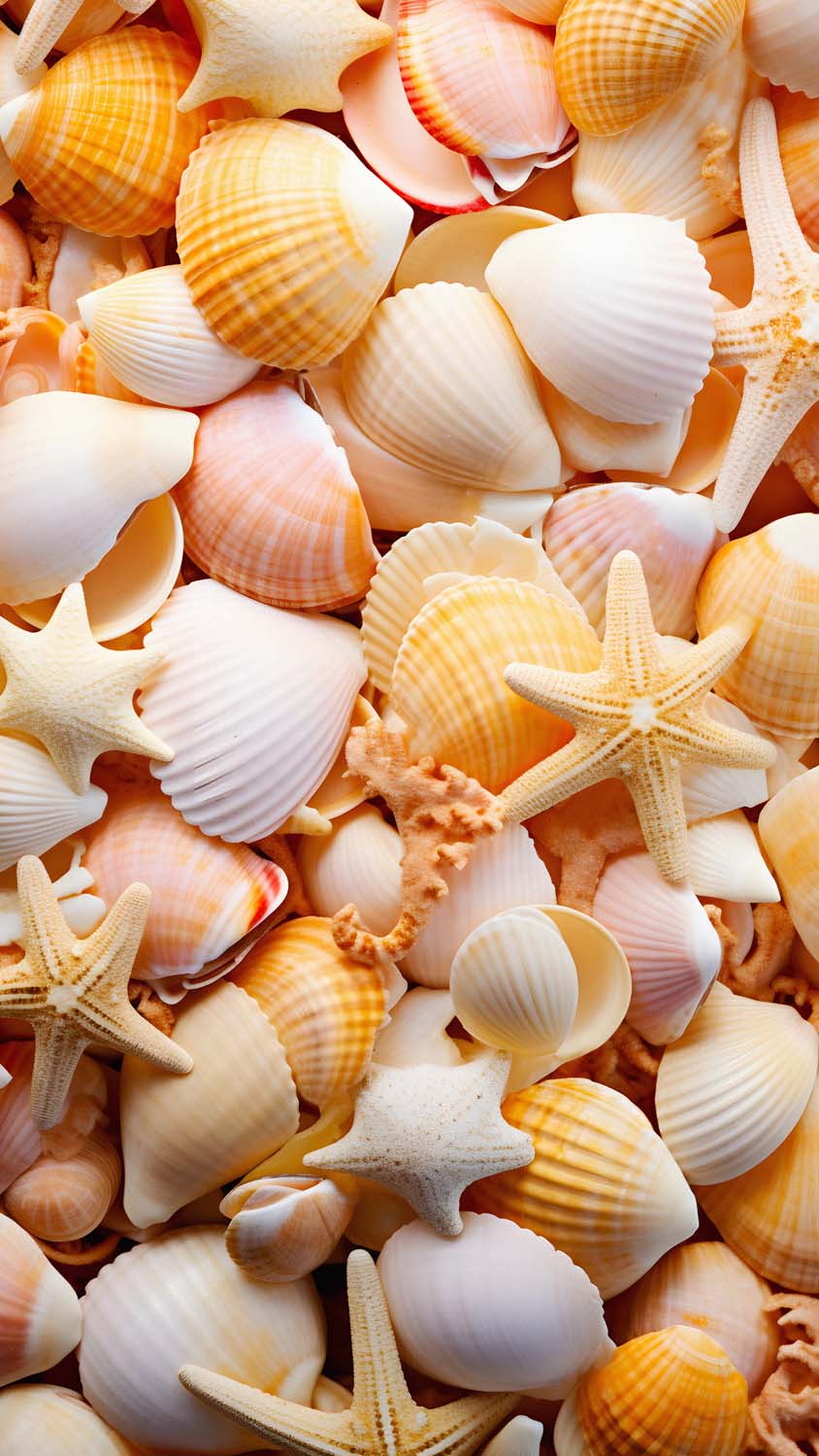 Sea Shells iPhone Wallpaper 4K