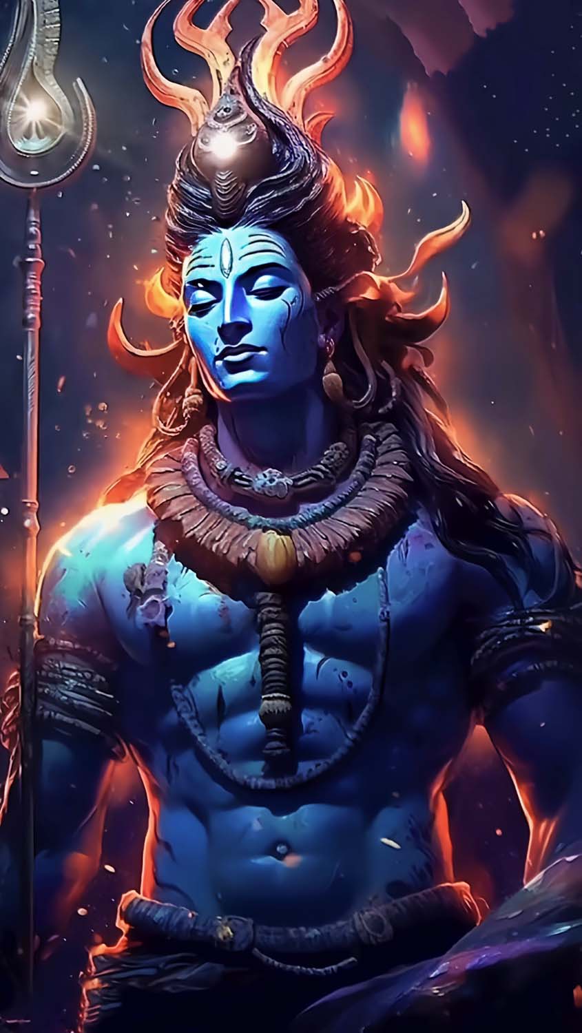Shiva God iPhone Wallpaper 4K