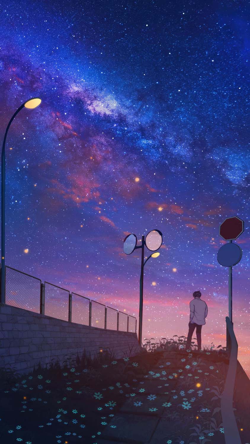 Solitude path an anime boy solo journey iPhone Wallpaper 4K