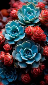 Succulent Flowers iPhone Wallpaper 4K