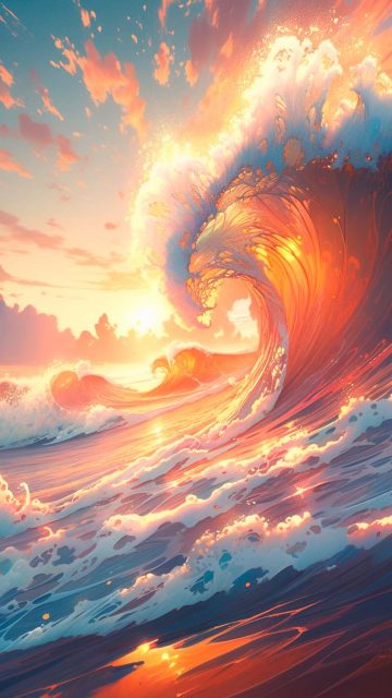 Sunshine Ocean Waves iPhone Wallpaper 4K