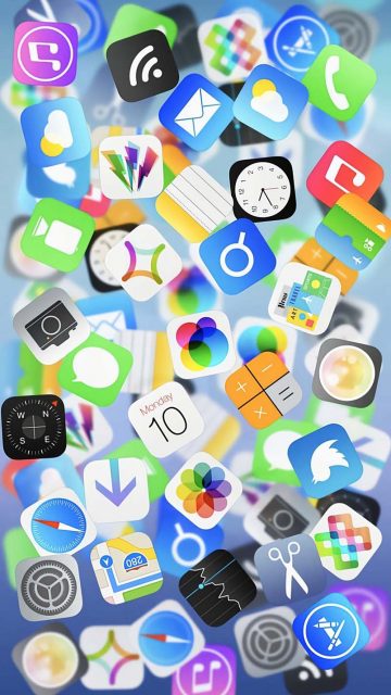 iOS App Icons iPhone Wallpaper 4K