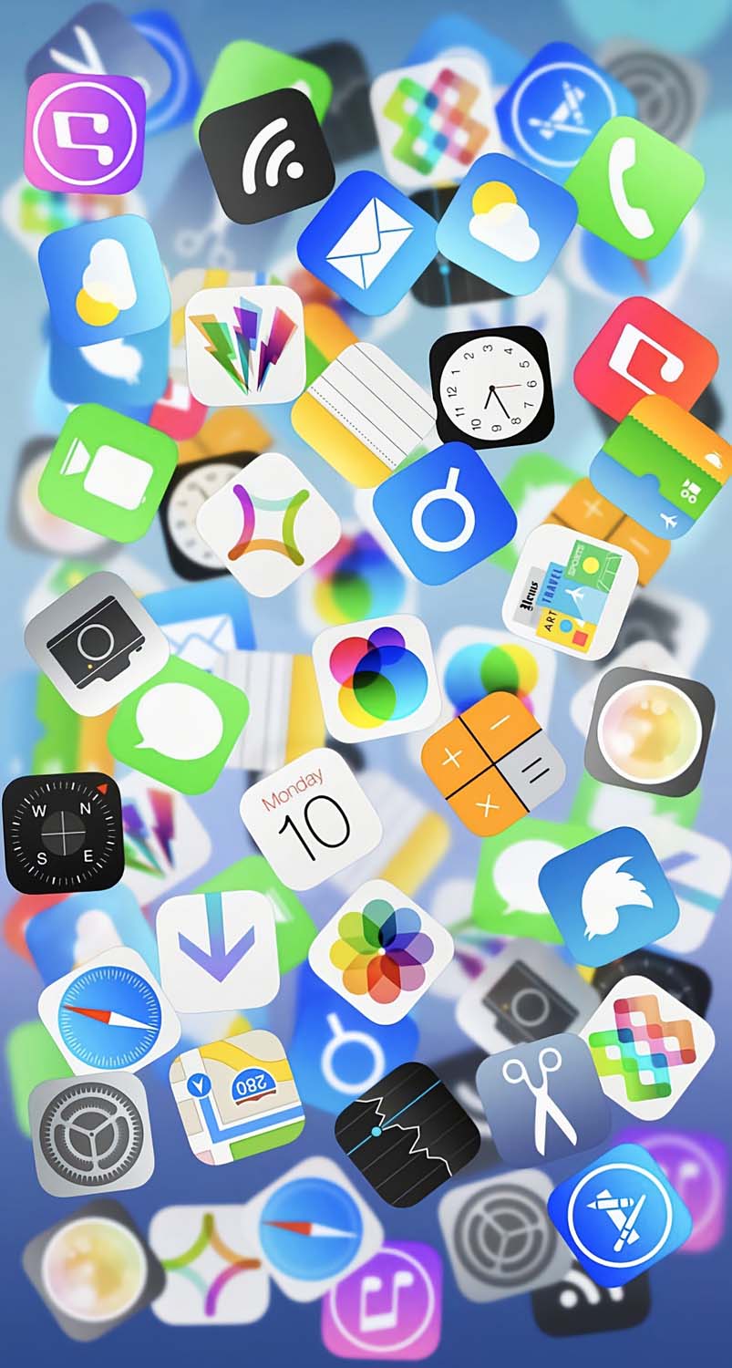 iOS App Icons iPhone Wallpaper 4K