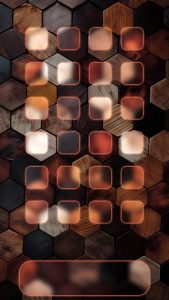 iPhone 15 Pro Wooden App Dock Wallpaper