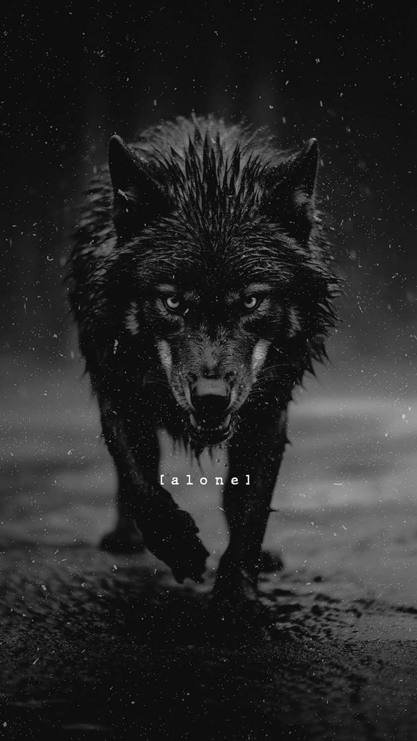 Alone Wolf iPhone Wallpaper 4K