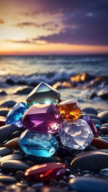 Beach Diamonds iPhone Wallpaper 4K