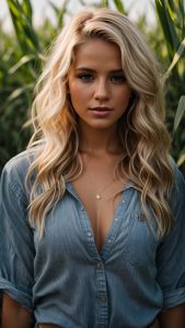 Beautiful Blonde Portrait iPhone Wallpaper 4K