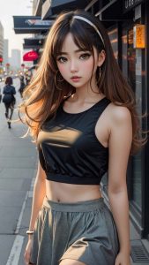 Beautiful Girl Black Tops iPhone Wallpaper 4K